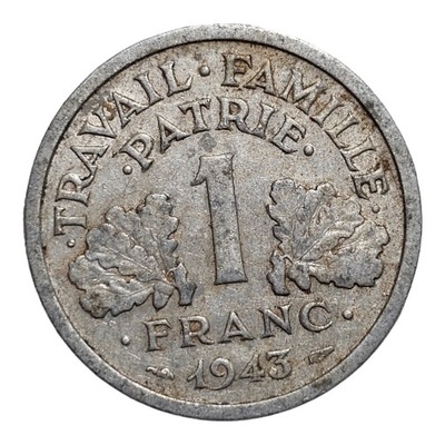 1 frank 1943 Francja