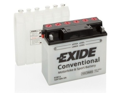 AKUMULATOR EXIDE 12Y16A-3A 51913 12V 20AH 210A