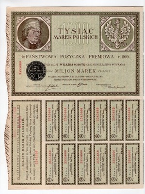 4% Państwowa Pożyczka Premjowa 1920