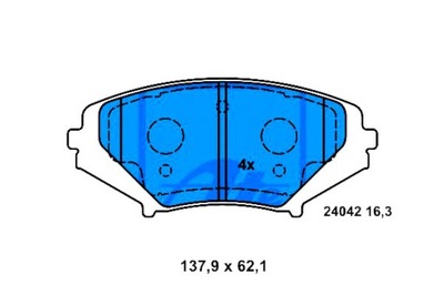 Ate тормозные колодки тормозные mazda rx-8 1.3 08.03-06.12 фото №1