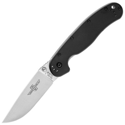Nóż Ontario RAT 1 Folder Silver Plain Black Handle