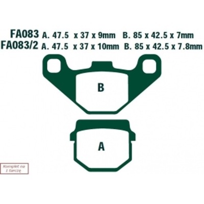 ZAPATAS HAM. MOTO. PGO GALAXY 50 (94-) TGB TRIGGER 50 (02-03) SFA083  