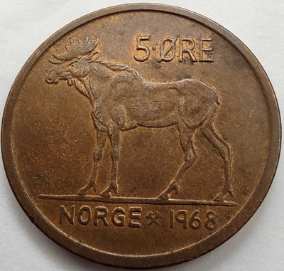 2120 - Norwegia 5 ore, 1968