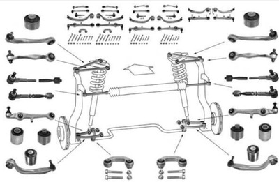 РЫЧАГ КОМПЛЕКТ ПОДВЕСКИ AUDI A4 B5