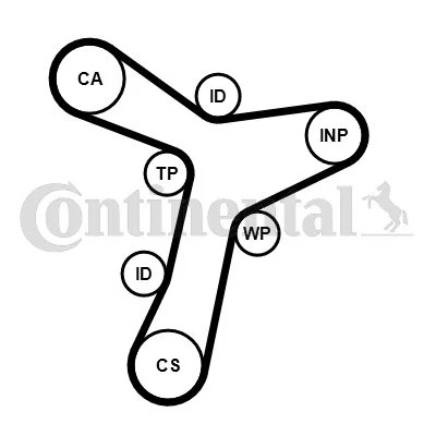 CONTINENTAL CTAM CON CT1229 CORREA DISTRIBUCIÓN  