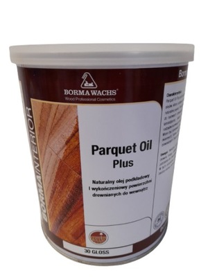 Olej do podłóg drewnianych Borma Wachs Parquet Oil Plus 1 ltr 4951-30.pls
