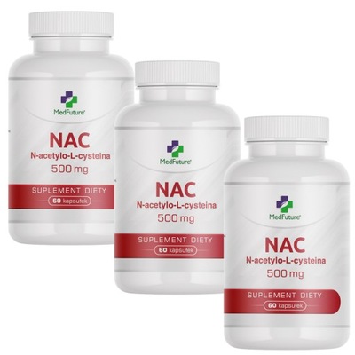NAC N-acetylocysteina L-cysteina 500mg 180 kaps.