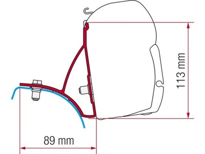 ADAPTER MONTAŻOWY MARKIZY FIAMMA F45S 45L ZIP