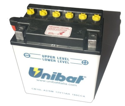 BATERÍA UNIBAT CB10L-A2 YB10L-A2 11AH 160A  