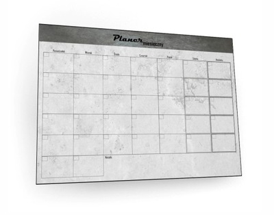 Planer ścienny kalendarz miesięczny LOFT PCV A4