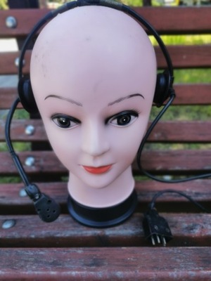 Zestaw słuchawkowy podhełmowy nagłowny z kablem