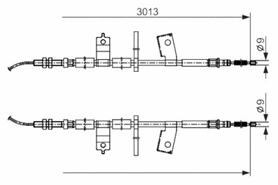 BOSCH CABLE DE FRENADO DE MANO PARTE TRASERA IZQUIERDA/DERECHA CHEVROLET MATIZ SPARK  