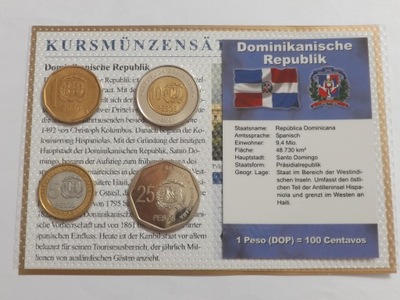 Dominikana 2008 Set monet obiegowych , 4 x UNC