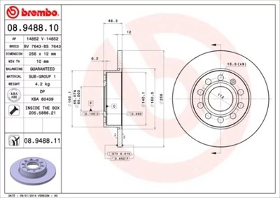 08.9488.11 DISCO HAM.TYL AUDI A3 03-  