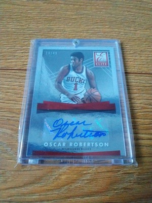 Oscar Robertson autograf NBA Bucks HOF Legend /49