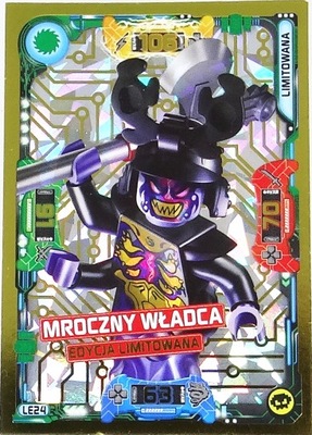 LEGO NINJAGO ZŁOTA KARTA LE24 MROCZNY WŁADCA KARTY TRADING CARD GAME