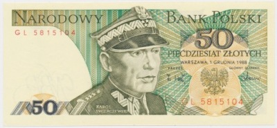 3302. 50 zł 1988 - GL - st.1/1-