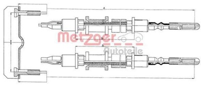 METZGER 11.5821 CIĘGŁO, ТОРМОЗ СТОЯНОЧНИЙ