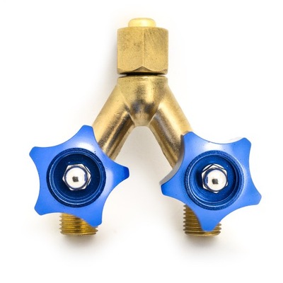 ROZDZIELACZ TRÓJNIK 1/4" Z ZAWOREM TLENOWYM