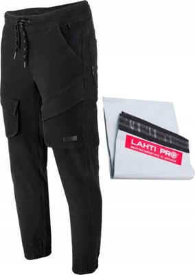 LAHTI PRO PANTALONES ROBOCZE JOGGERY BAWELNIANE MESKIE NEGRAS BHP L4053603 L  