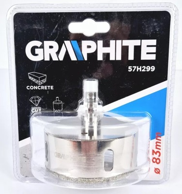 GRAPHITE 57H299 OTWORNICA WIERTŁO DIAMENTOWE DO GRESU 83MM