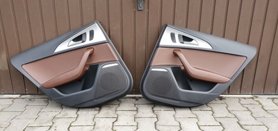 Audi a6 c7 обивка дверь левый правый задняя фото №1