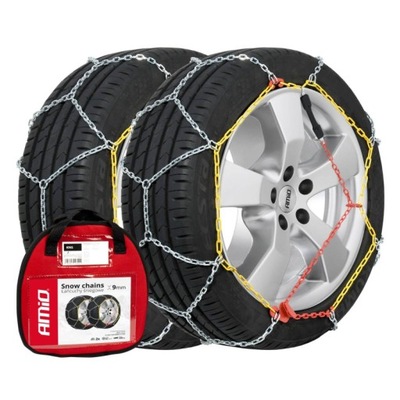 ŁAŃCUCHY ŚNIEGOWE NA KOŁA 9MM KNS120 215/55 R18 ONORM AUSTRIA ZIMOWE TORBA