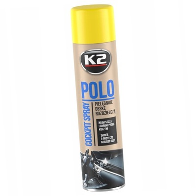 СЕРЕДИНА DO ОЧИСТКИ ПЛАСТИКА KOKPITU SPRAY K2 POLO CYTRYNOWY 600ML