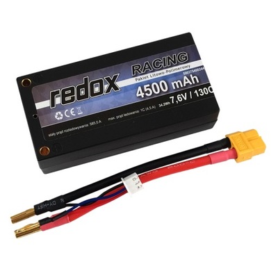 Redox HV 4500 mAh 7,6V 130C Hardcase - pakiet LiPo