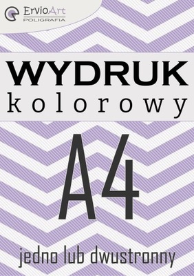 WYDRUK DRUK DRUKOWANIE KSERO kolor kolorowy 50 stron format A4