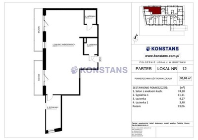 Mieszkanie, Gliniak, 93 m²