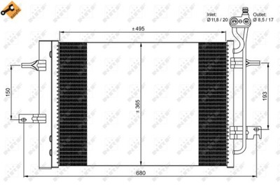 РАДИАТОР КОНДИЦИОНЕРА NRF 350034