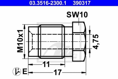 СОЕДИНЕНИЕ ТРУБКИ ТОРМОЗНОЙ ATE 03.3516-2300.1