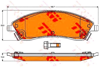 ZAPATAS DE FRENADO CADILLAC PARTE DELANTERA SRX 3,6 4,6 04-08  