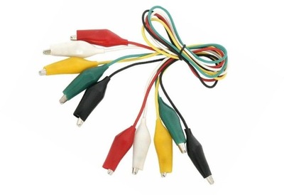 Przewody z krokodylkami 5 szt - 5 kolorów - 50cm