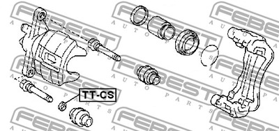 ЗАГЛУШКА ВТУЛКИ СУППОРТА HAM.GO TT-CS FEBEST FEBEST TT-CS КОМПЛЕКТ DODATKÓW,