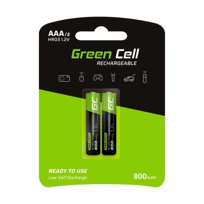 Green Cell Akumulatorki Paluszki 2x AAA HR03 800mA