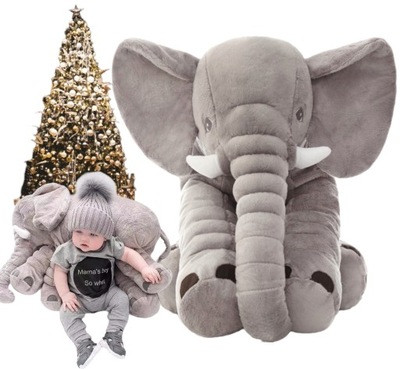 Pluszowy Słoń Przytulanka duży miś słonik usypiacz dla dziecka na prezent