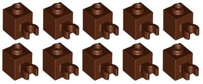 LEGO klocek 1x1 uchwyt brązowy 10 szt 60475 30241