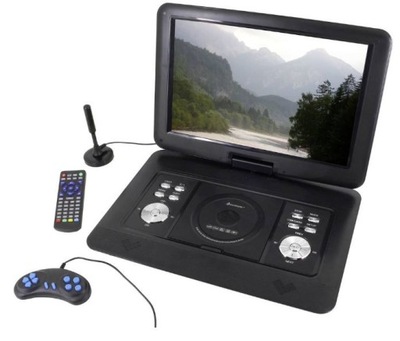 PRZENOŚNE DVD EKRAN 16 TUNER TV DVBT2 HEVC USB GRY TELEWIZOR na PREZENT