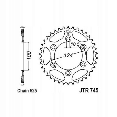 ENGRANAJE PARTE TRASERA JT JTR745,39  