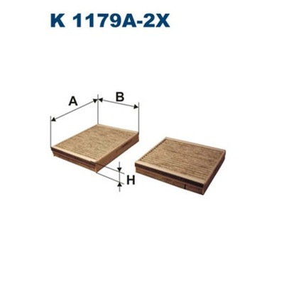 FILTR, VĖDINIMAS VIETOS PASAZERSKIEJ FILTRON K 1179A-2X 