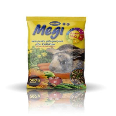 Megi - Mieszanka pełnoporcjowa dla królików 500g