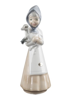 =Porcelana= Figurka dziewczyna z owcą TENGRA