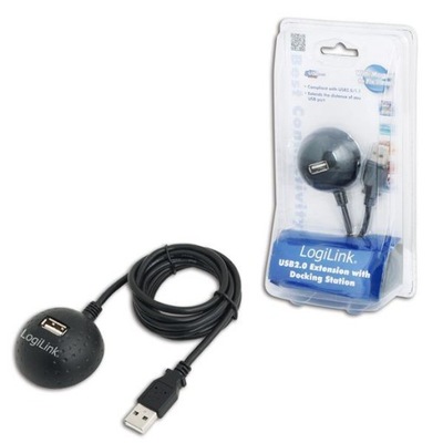 Kabel USB LogiLink CU0013B USB AM>USB AF stacja dokująca