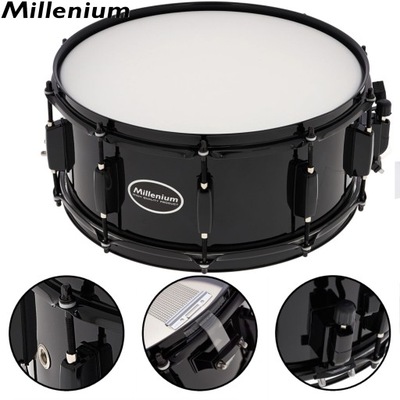 SD-148A Black Beast Snare Mocny werbel stalowy czarny 14x6 10śrub Millenium