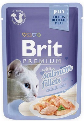 Brit Mokra karma z filecikami łososia dla kota