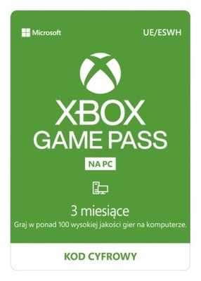 Xbox Game Pass PC 3 miesiące Oficjalna dystrybucja