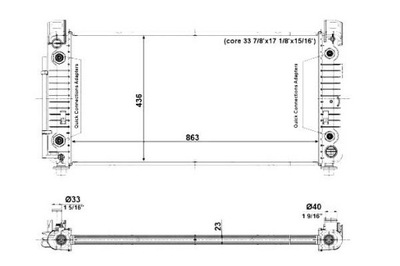 RADIATOR ENGINE HUMMER HUMMER H2 6.0 09.02-09.04  