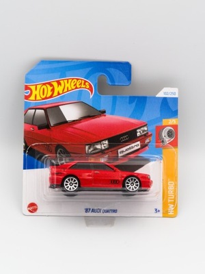 Hot Wheels '87 Audi Quattro czerwone klasyk model